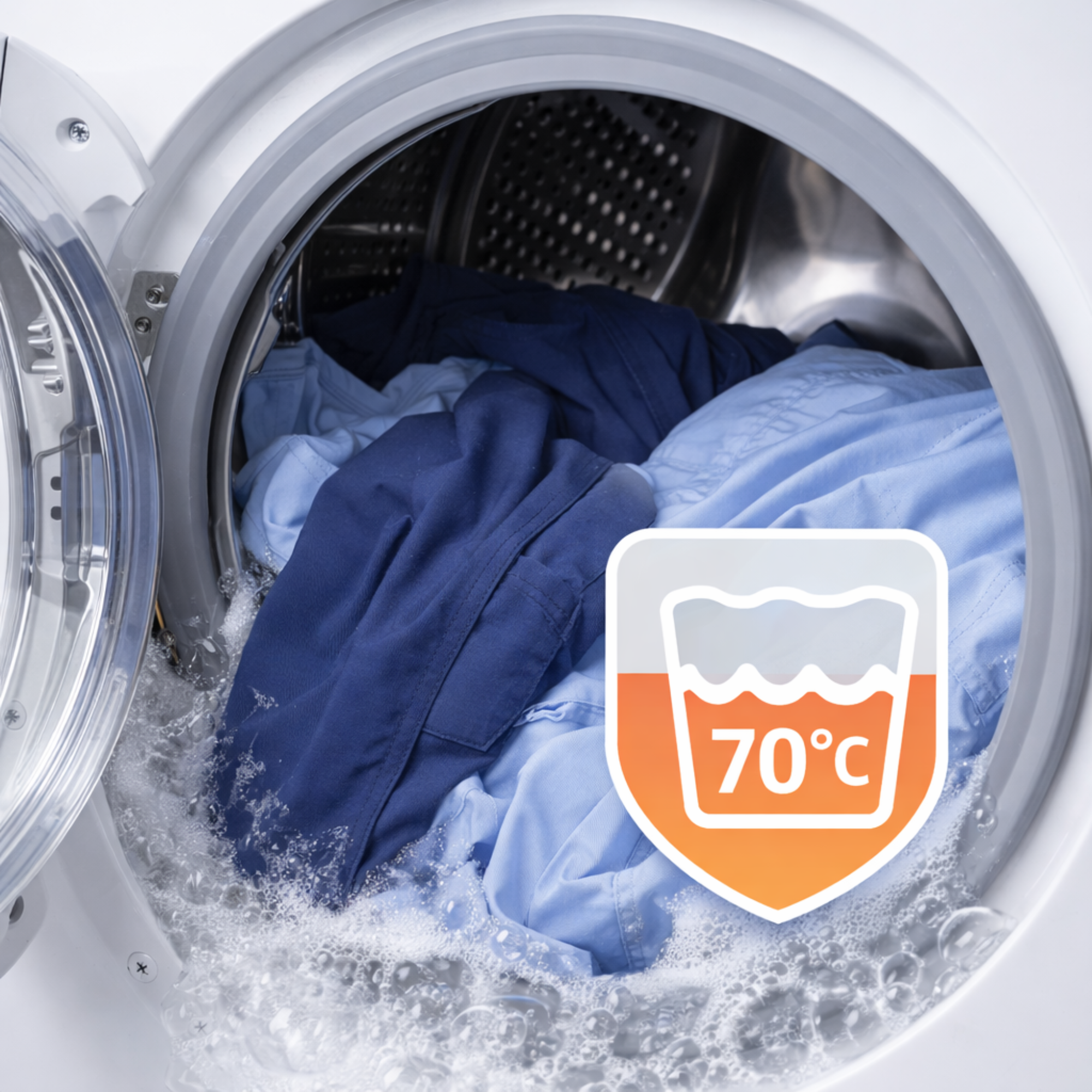 Lavage à 70° : lavage industriel