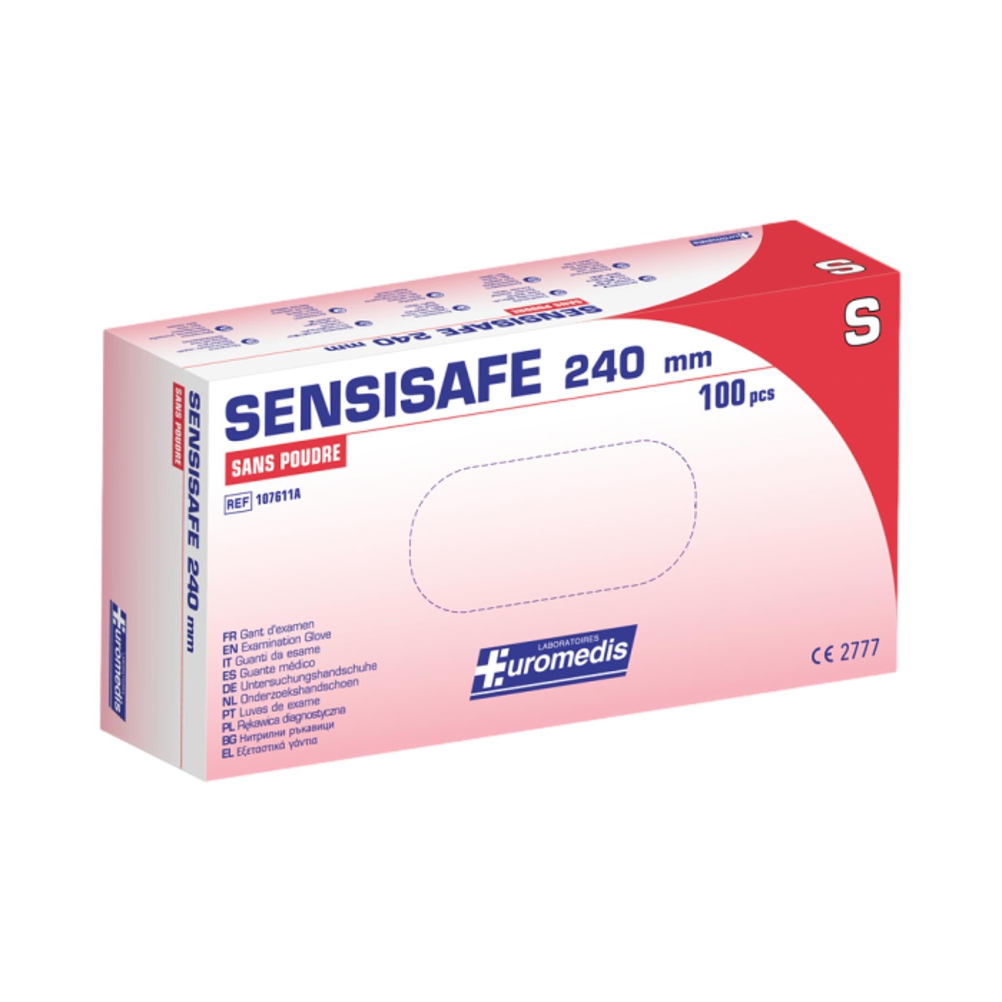 Gants d'examen SENSISAFE - Sans latex - Sans poudre - Hypoallergénique - Boite de 100