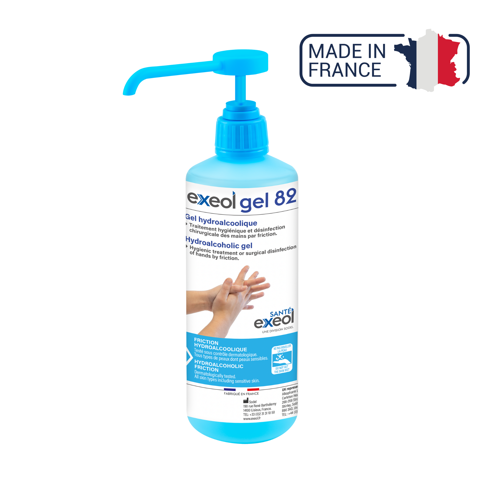 Gel hydroalcoolique - Exeol Gel 82 - Sodel