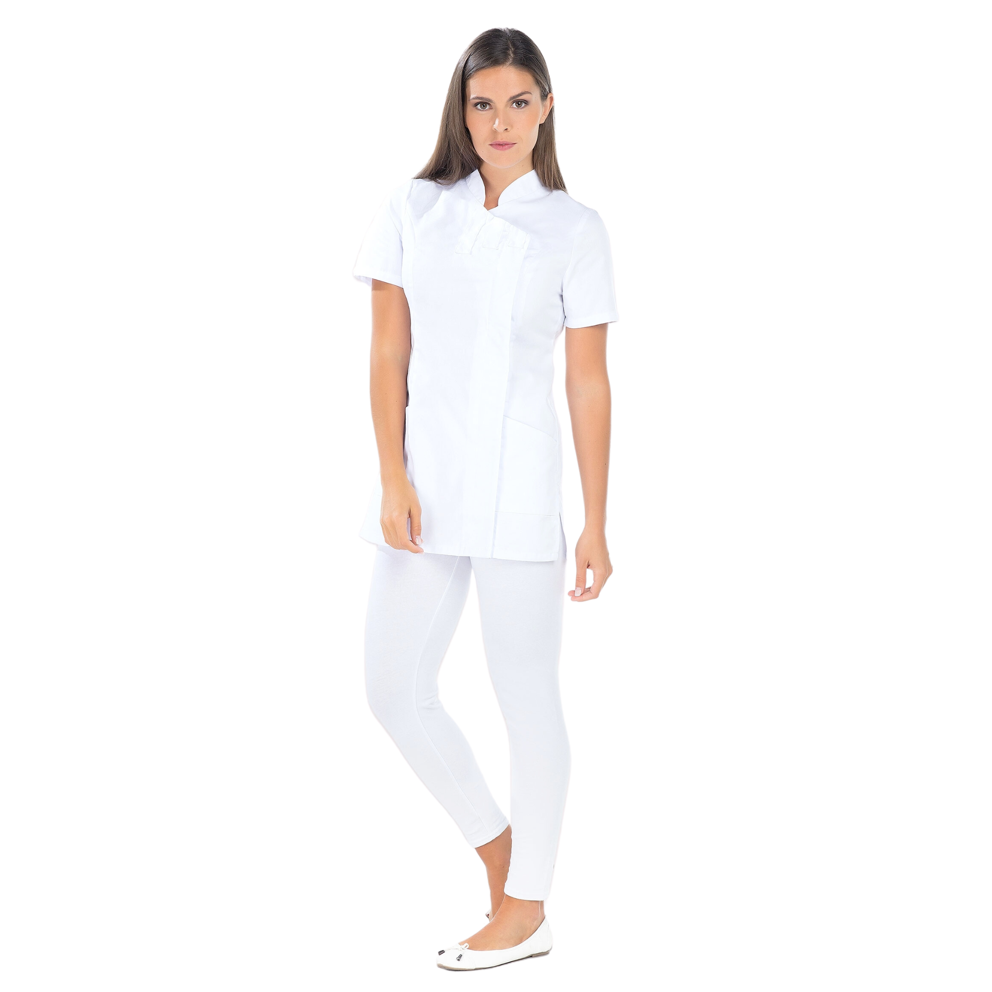 Inès - Blouse longue - Manches courtes - Femme - 105 cm