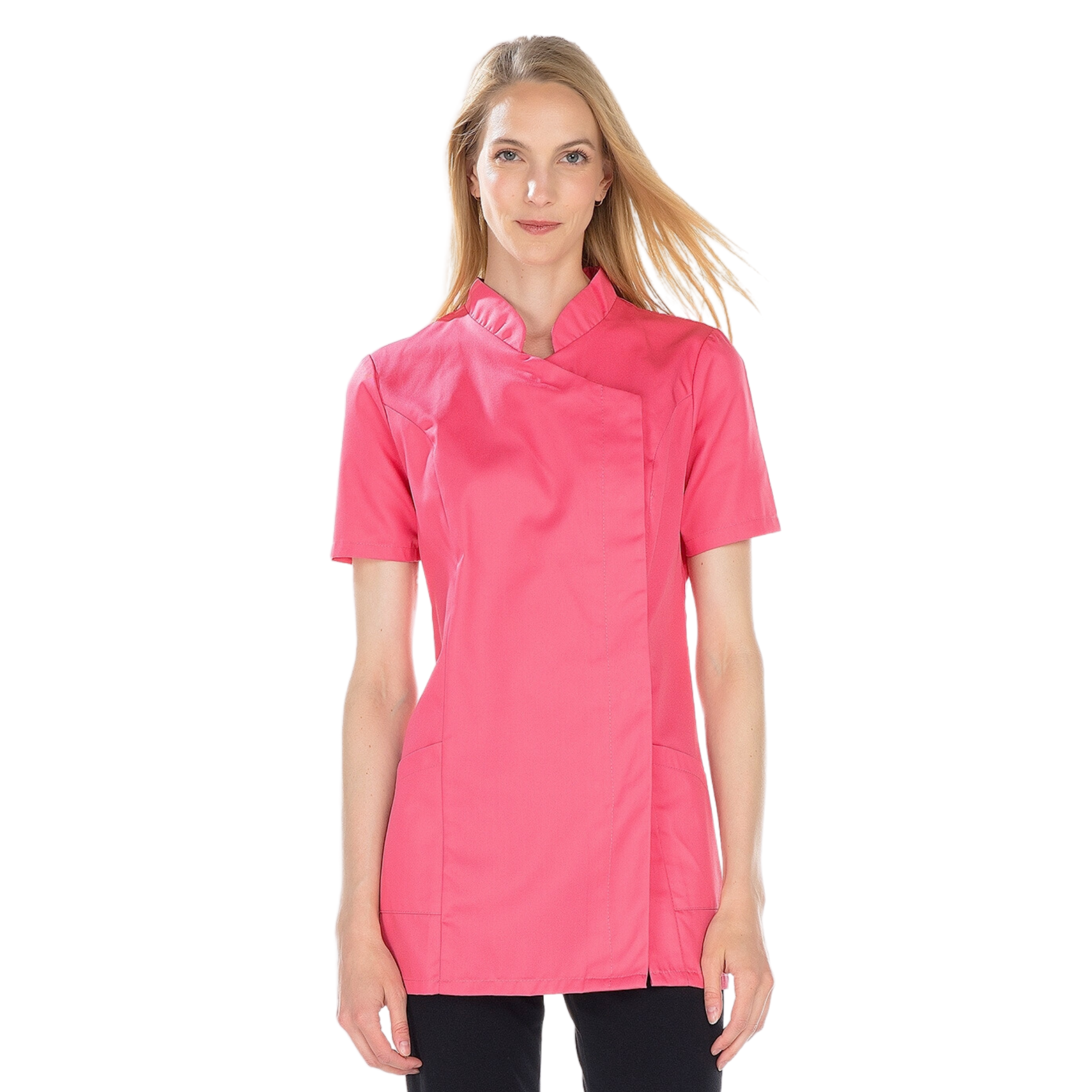 Inès - Blouse longue - Manches courtes - Femme - 105 cm