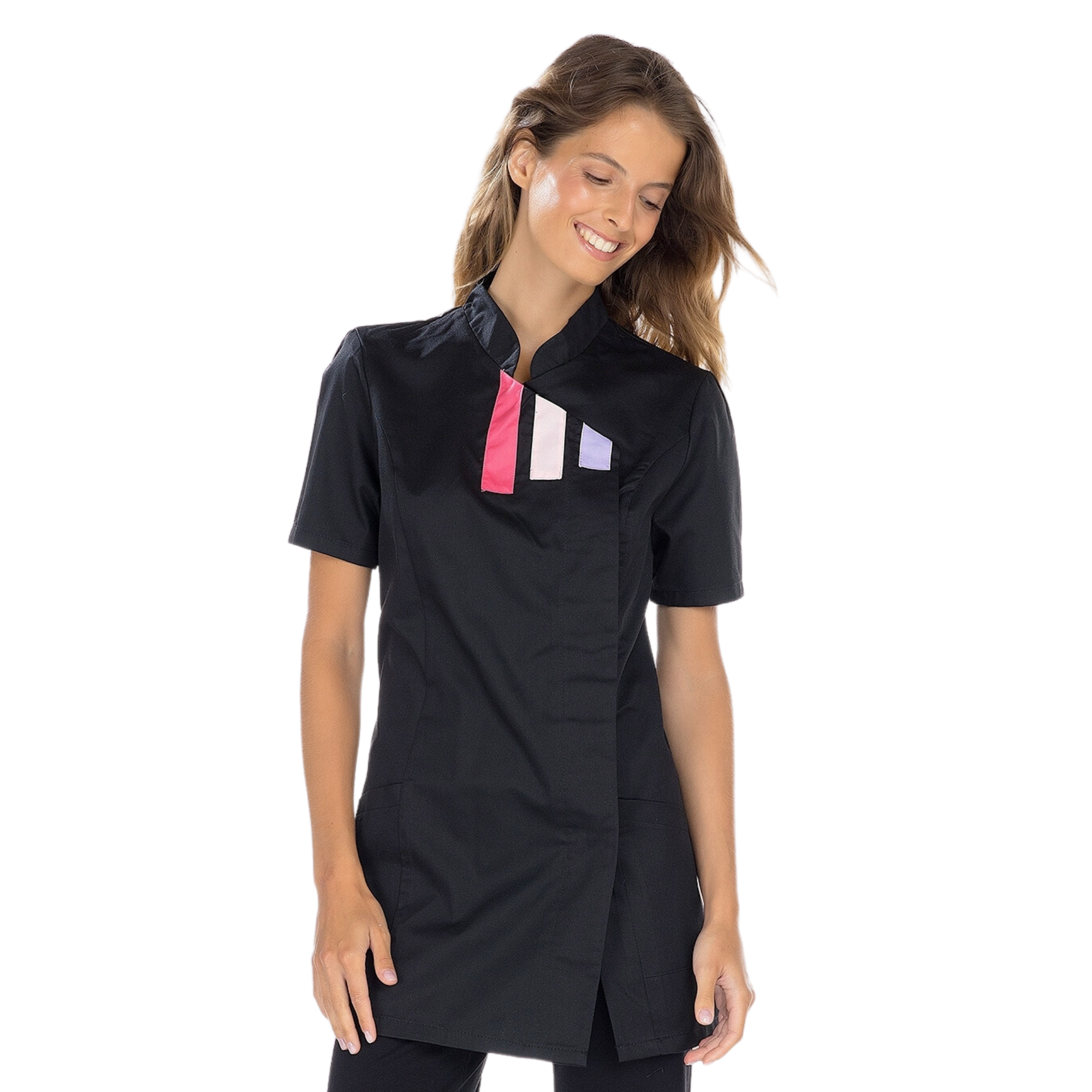 Inès - Blouse longue - Manches courtes - Femme - 105 cm