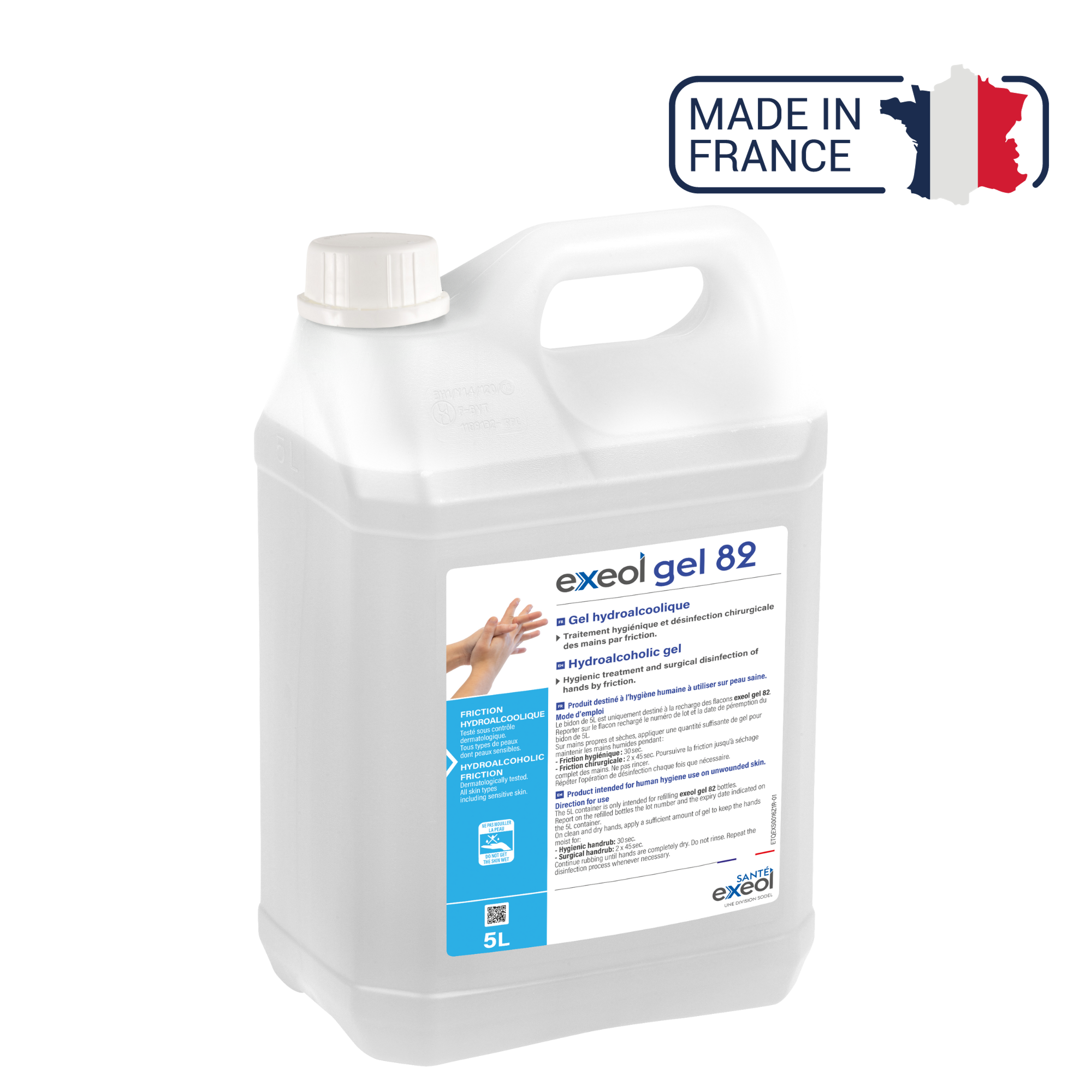 Gel hydroalcoolique - Exeol Gel 82 - Sodel