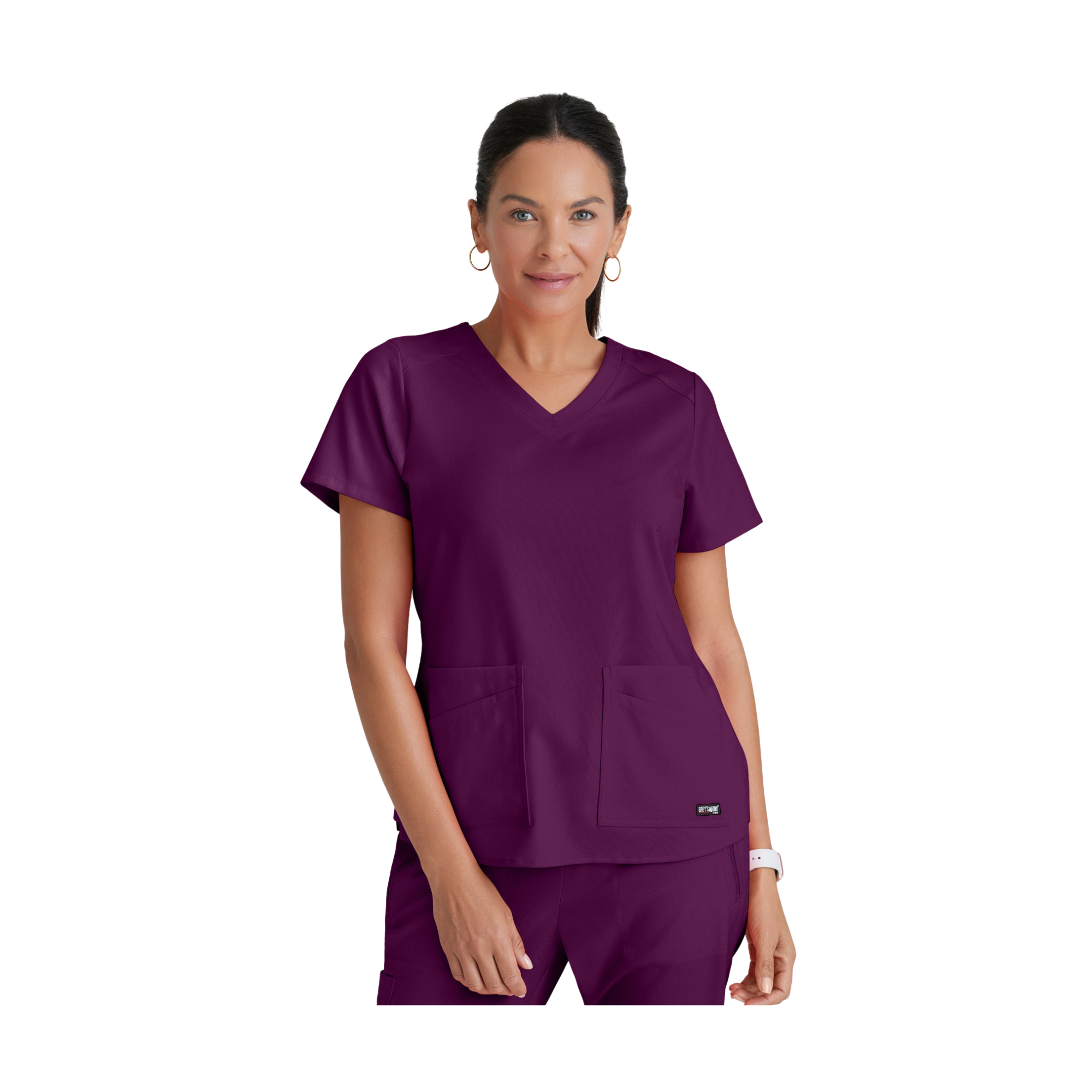 Aura - Tunique col V - Femme - Grey’s Anatomy Stretch GREYS ANATOMY STRETCH Bordeaux / XL