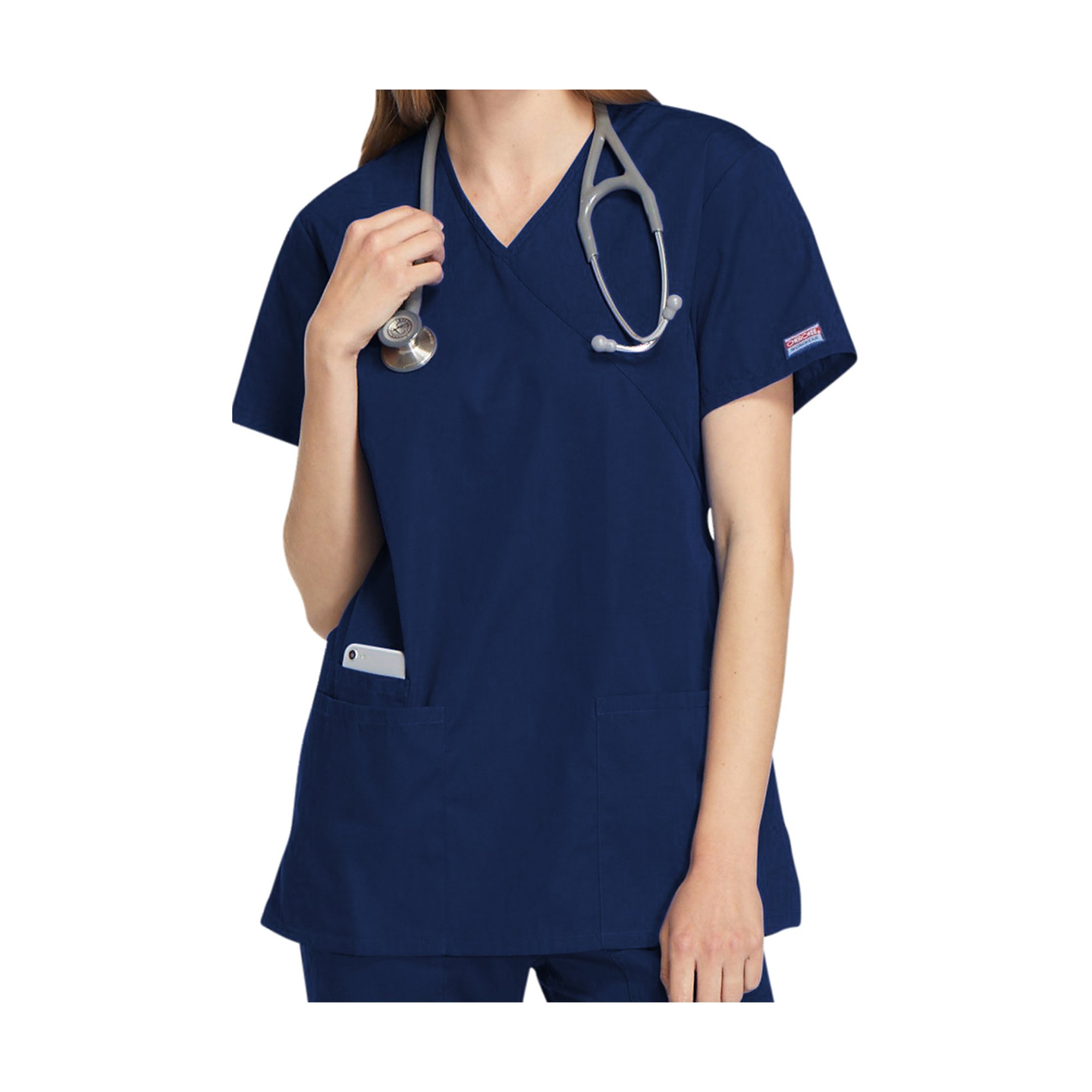 Bayonne - Tunique médicale - Effet cache-coeur - Manches courtes - Femme - 72 cm - Cherokee Cherokee Authentic Workwear
