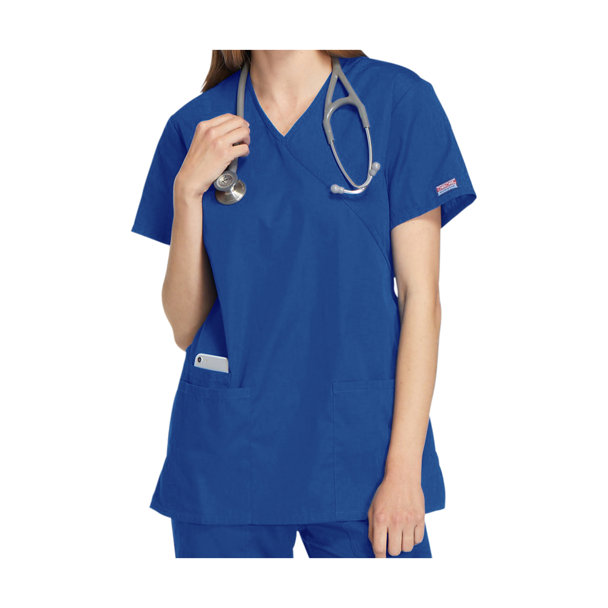 Bayonne - Tunique médicale - Effet cache-coeur - Manches courtes - Femme - 72 cm - Cherokee Cherokee Authentic Workwear