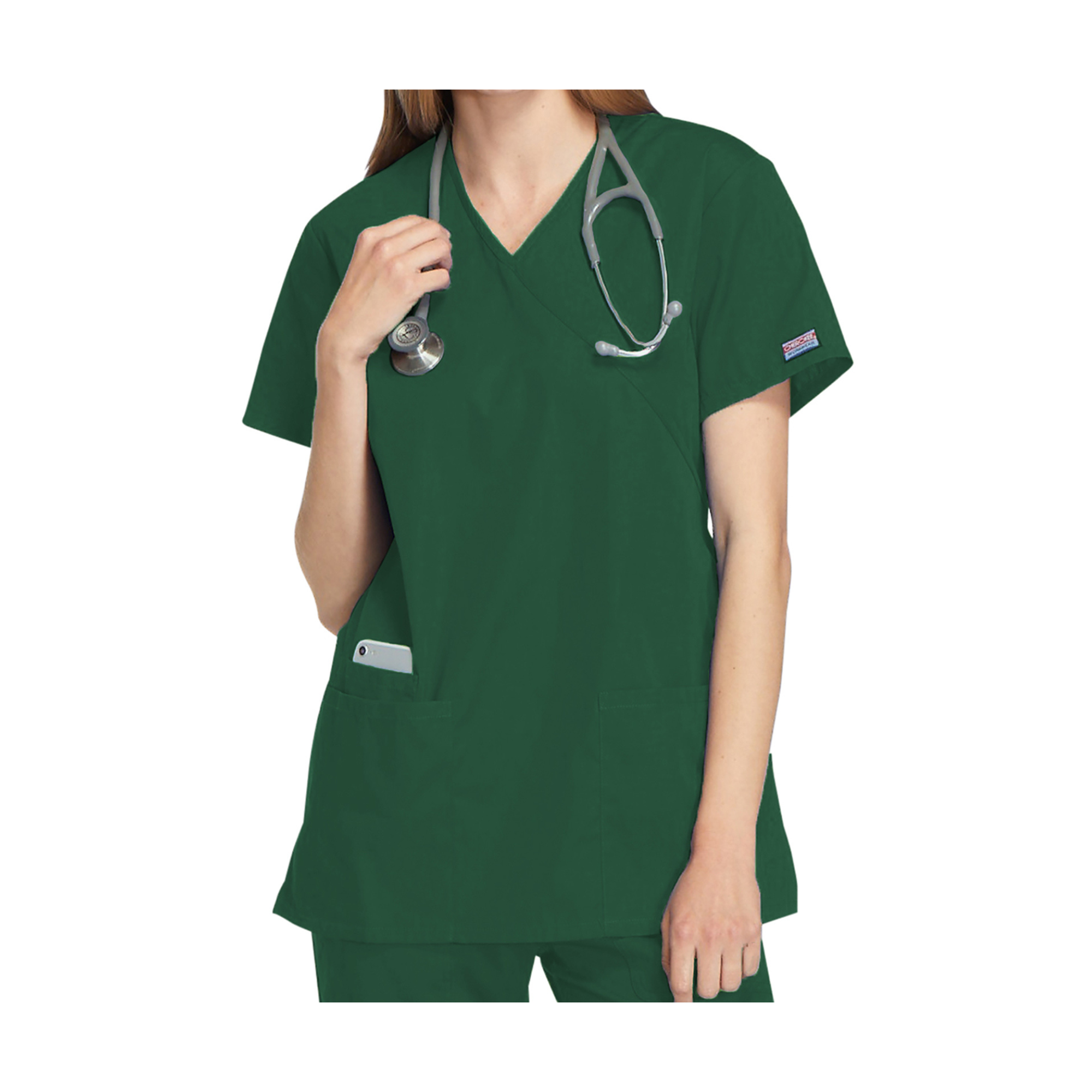 Bayonne - Tunique médicale - Effet cache-coeur - Manches courtes - Femme - 72 cm - Cherokee Cherokee Authentic Workwear