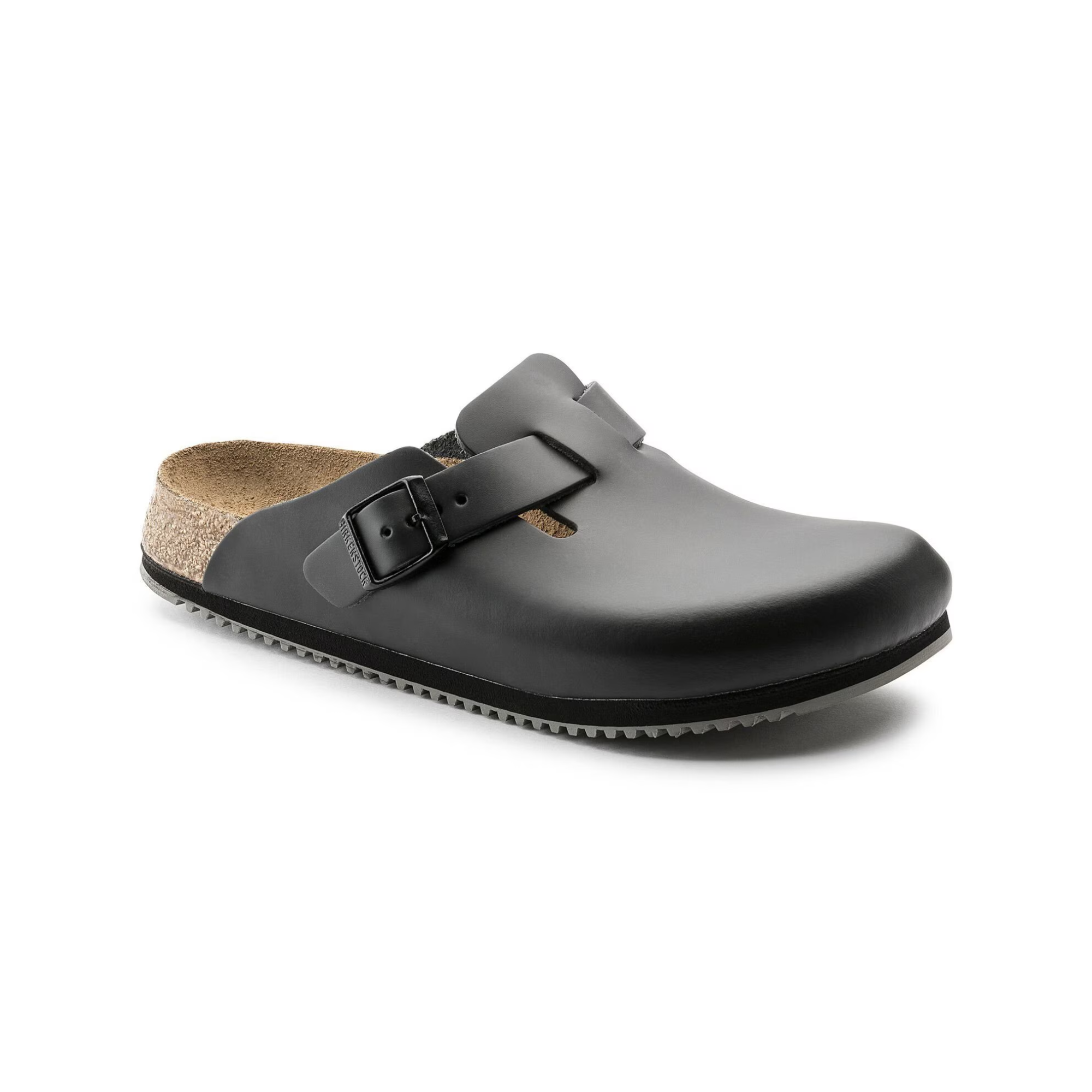 Boston Super Grip - Sabot Cuir naturel - Birkenstock Birkenstock Noir-Étroite-48