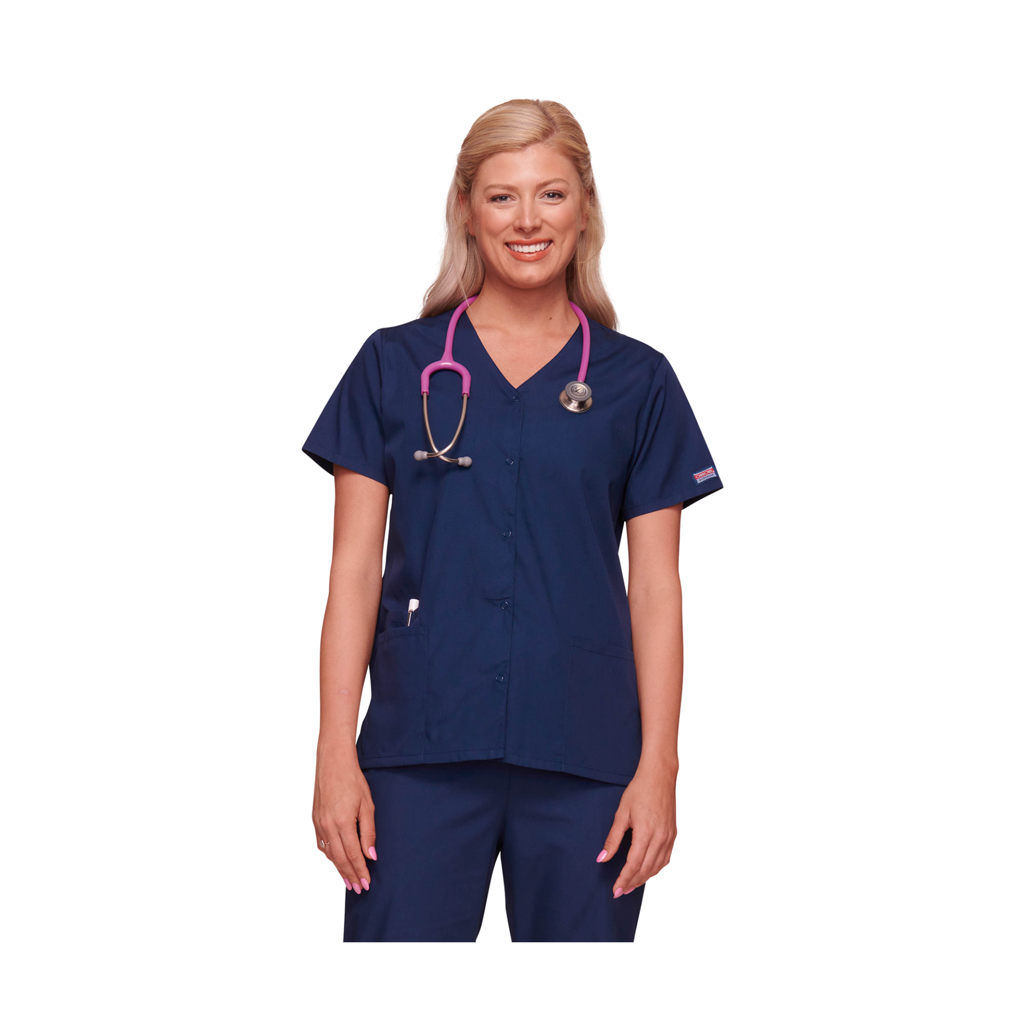 Calais - Tunique col V à boutons-pression - Femme - Cherokee - My Médical