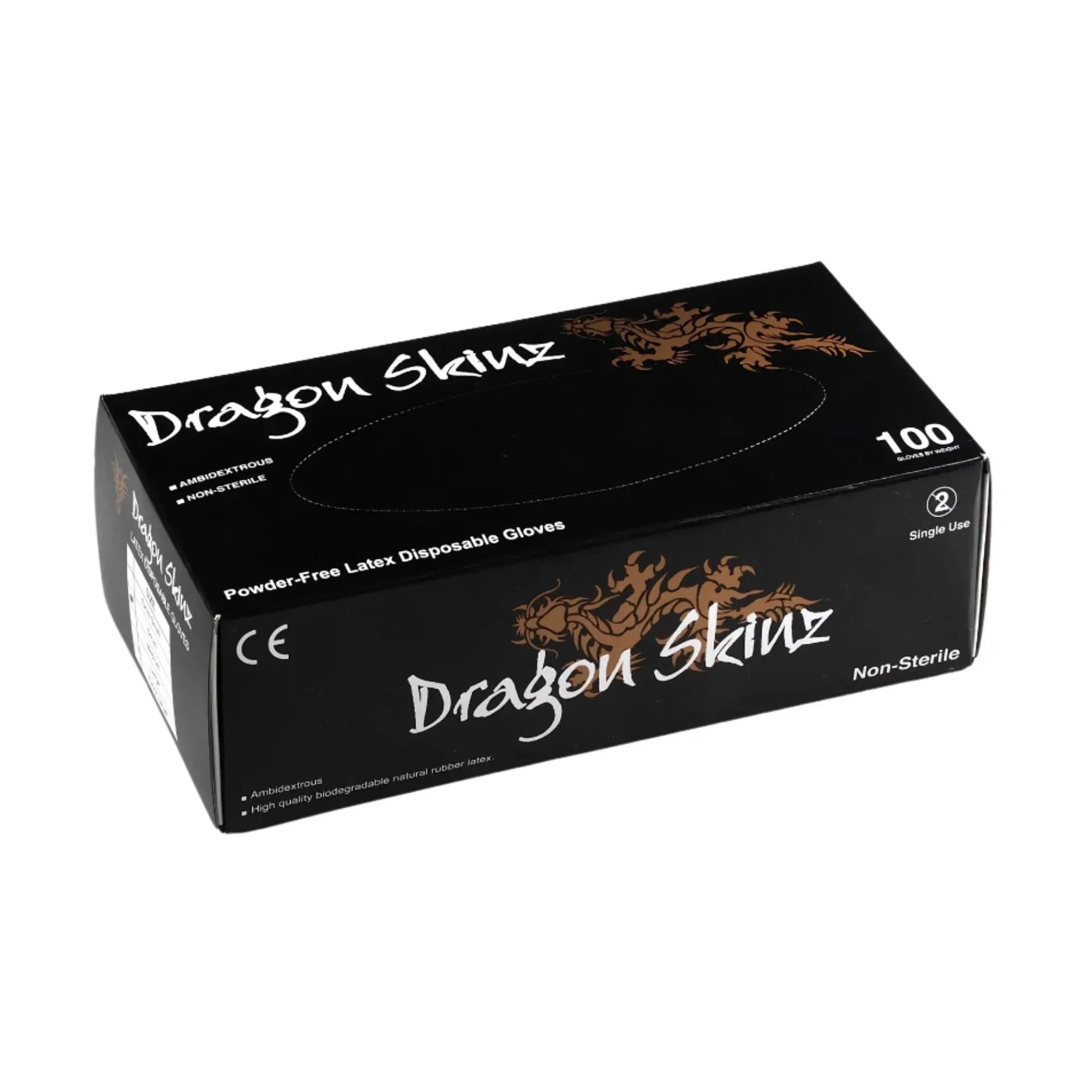 Gants d'examen - Latex Noir - Sans poudre - Boite de 100 - My Podologie - My Médical