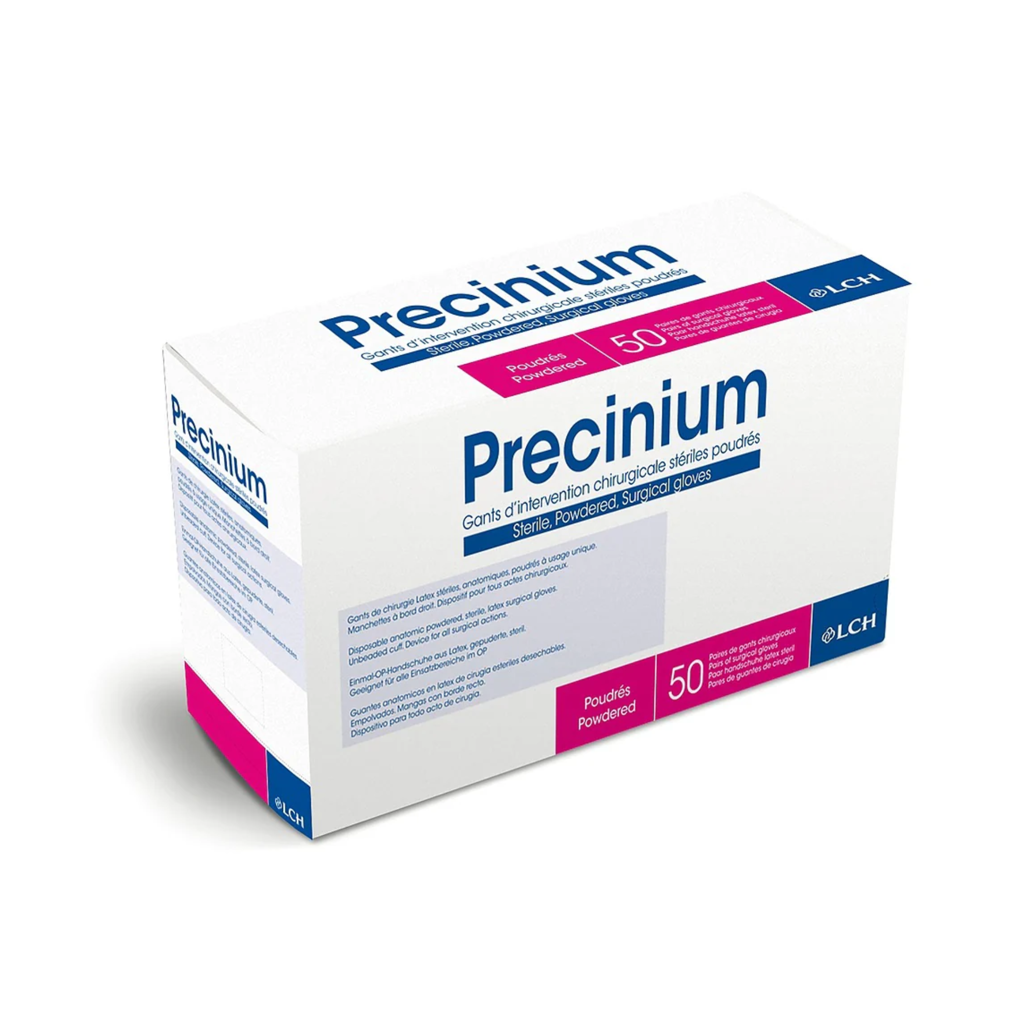 Gants Chirurgicaux Stériles Precinium - Latex - Poudrés - Pack de 4 boites de 50 gants - My Médical
