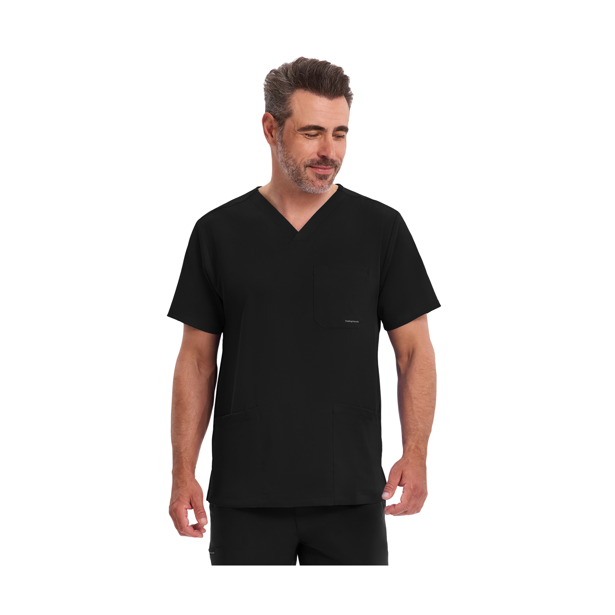 Mathew - Tunique médicale - Col V - Homme - Healing Hands Healing Hands Noir / 3XL