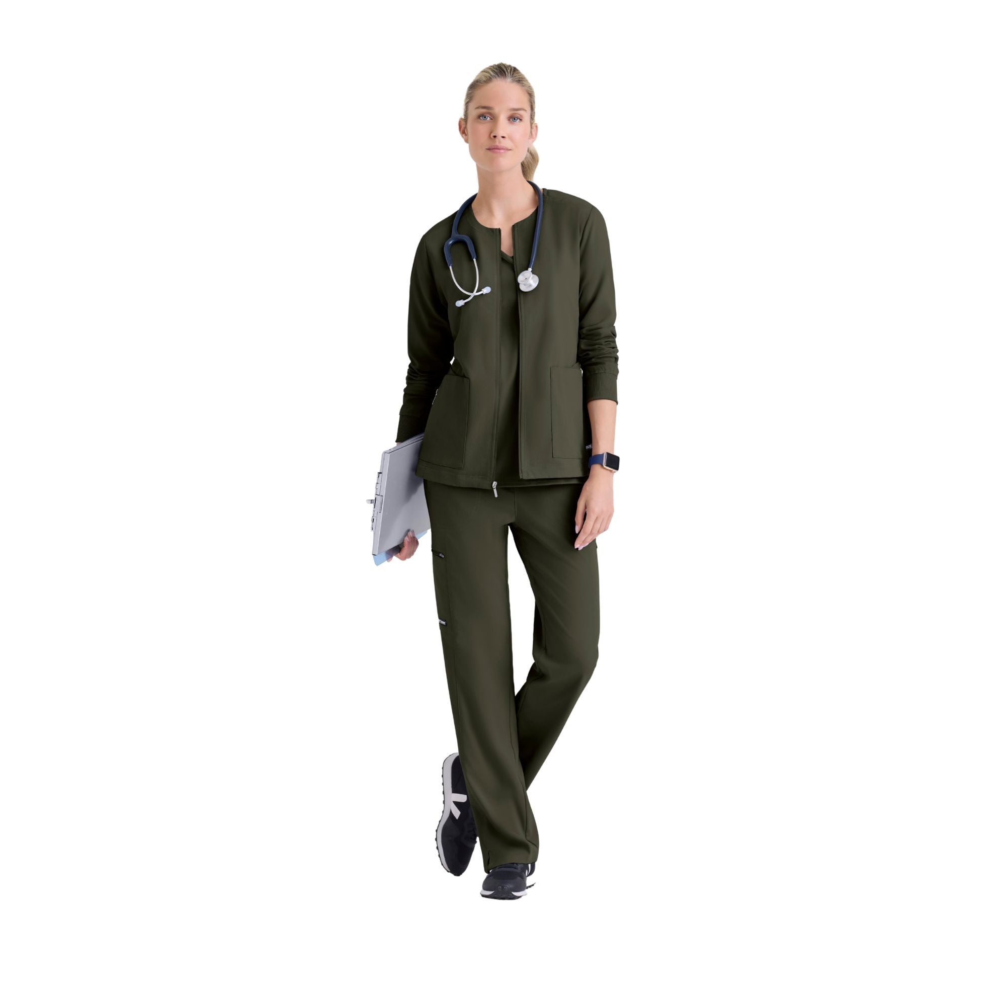 Mila - Veste médicale col rond - Femme - Grey's Anatomy Stretch Grey’s Anatomy