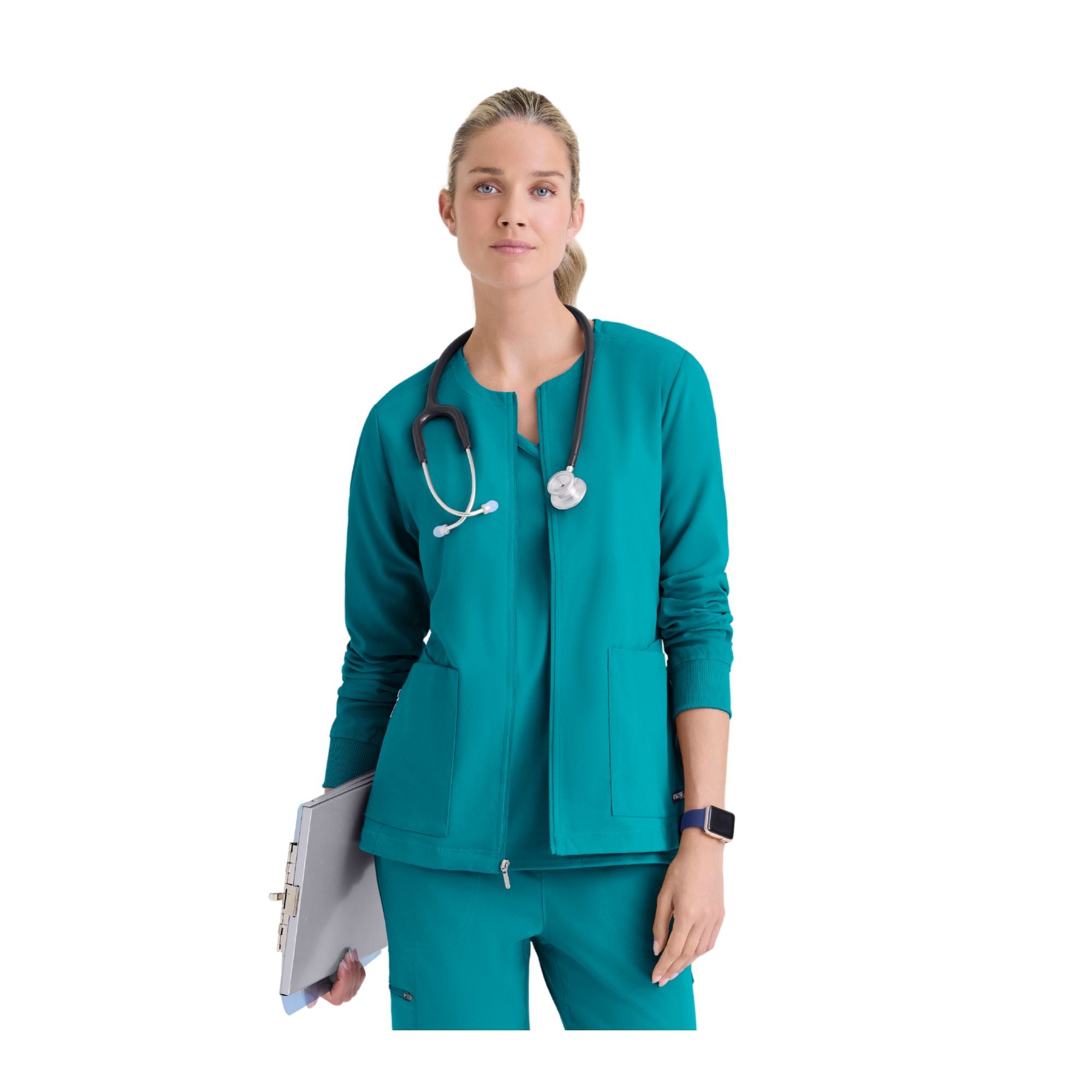 Mila - Veste médicale col rond - Femme - Grey's Anatomy Stretch Grey’s Anatomy