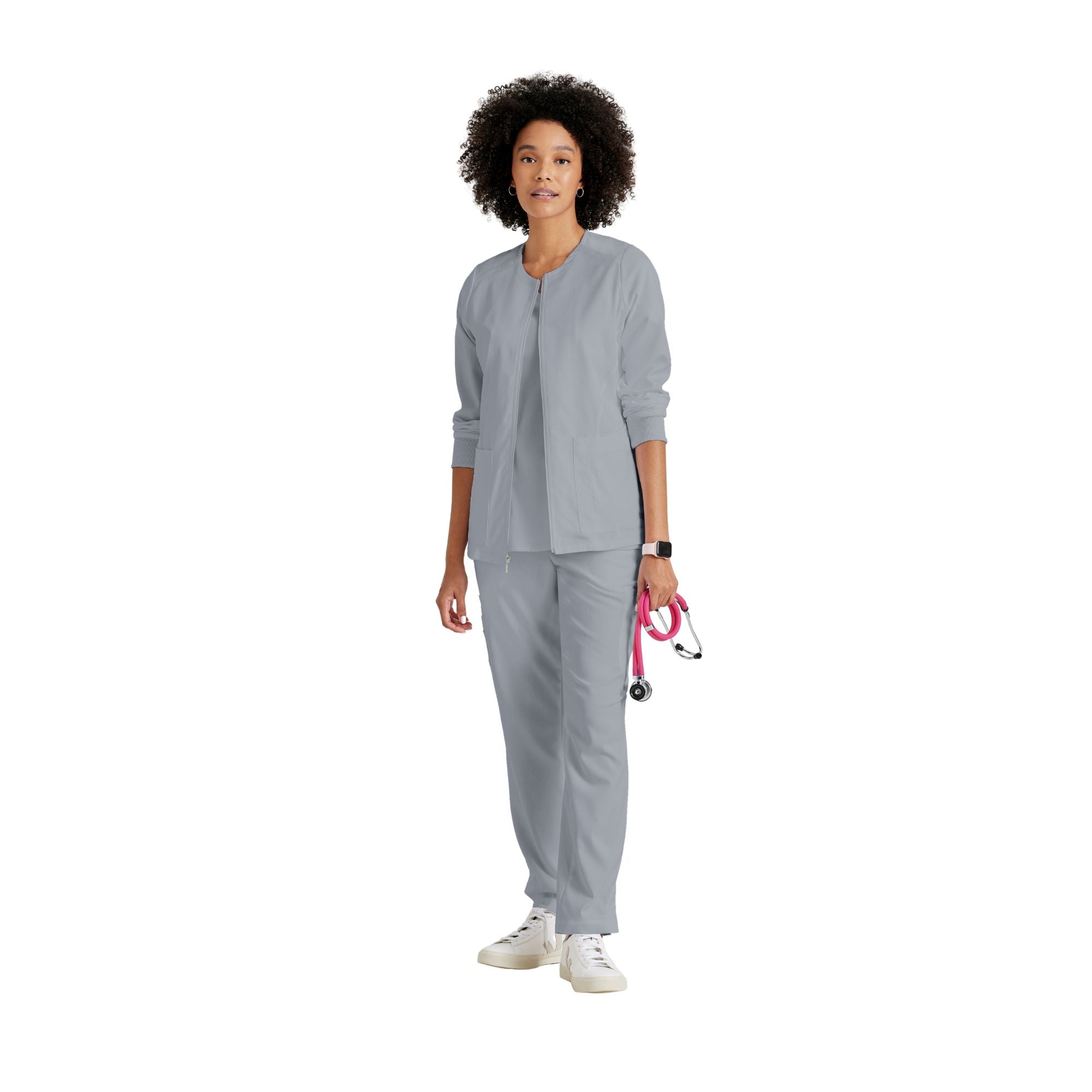Mila - Veste médicale col rond - Femme - Grey's Anatomy Stretch Grey’s Anatomy