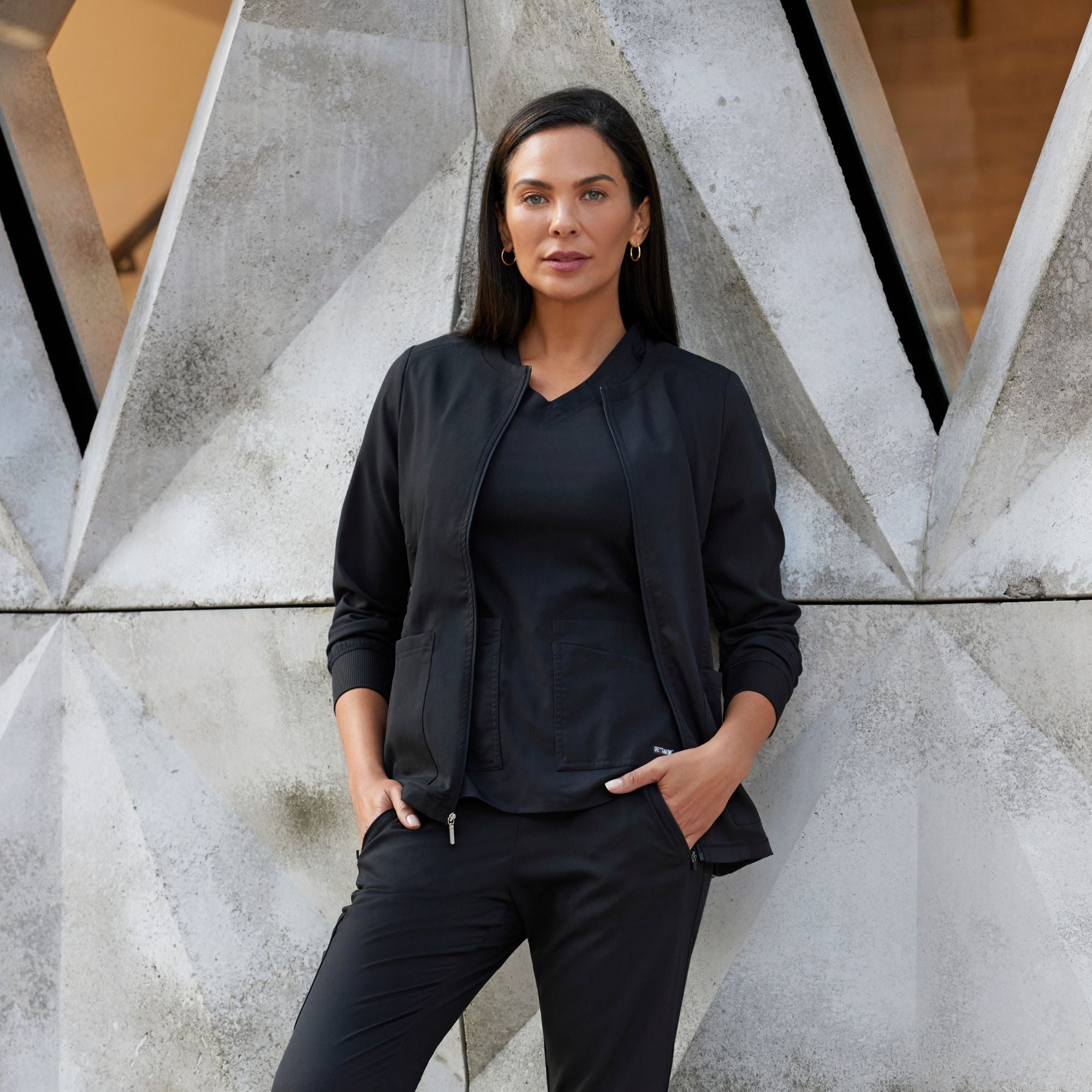 Mila - Veste médicale col rond - Femme - Grey's Anatomy Stretch Grey’s Anatomy