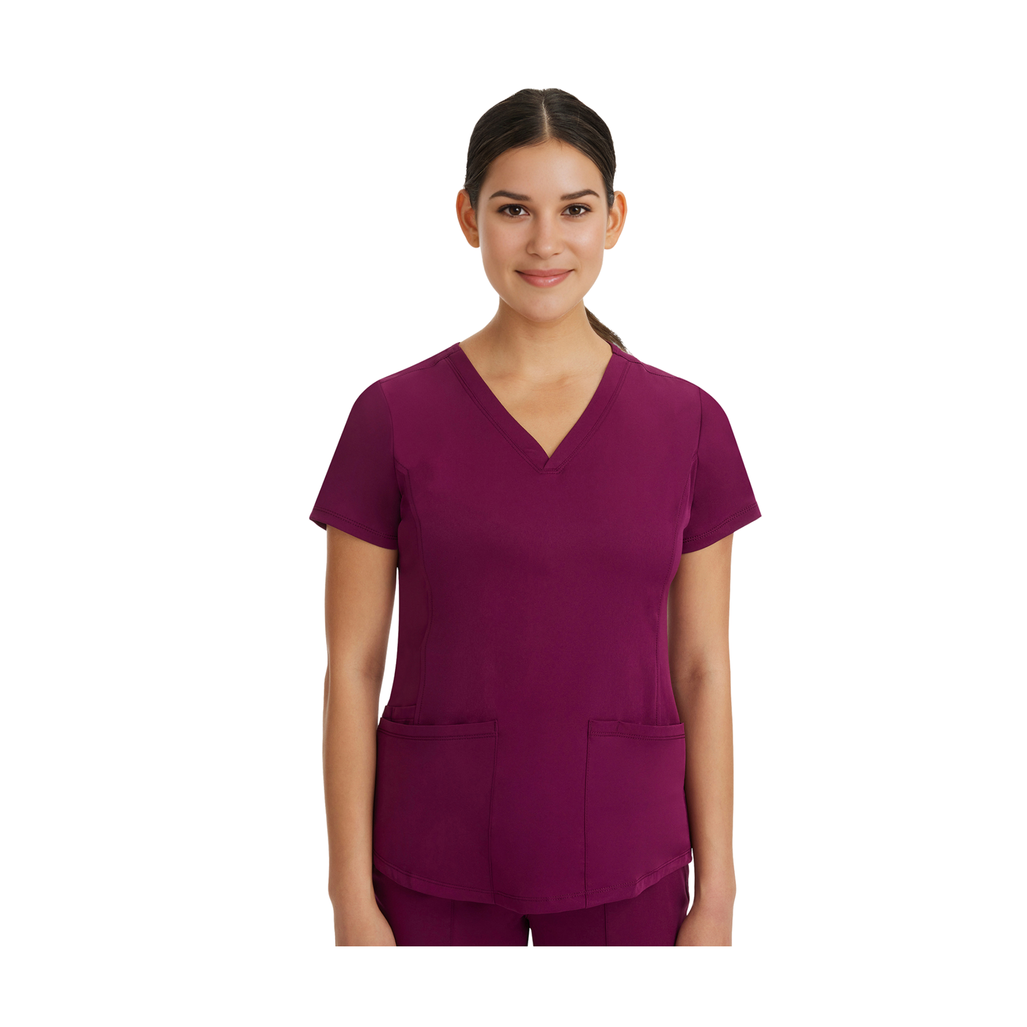 Monique - Tunique médicale - Col V - Femme - Healing Hands - 2 Healing Hands Bordeaux / 3XL
