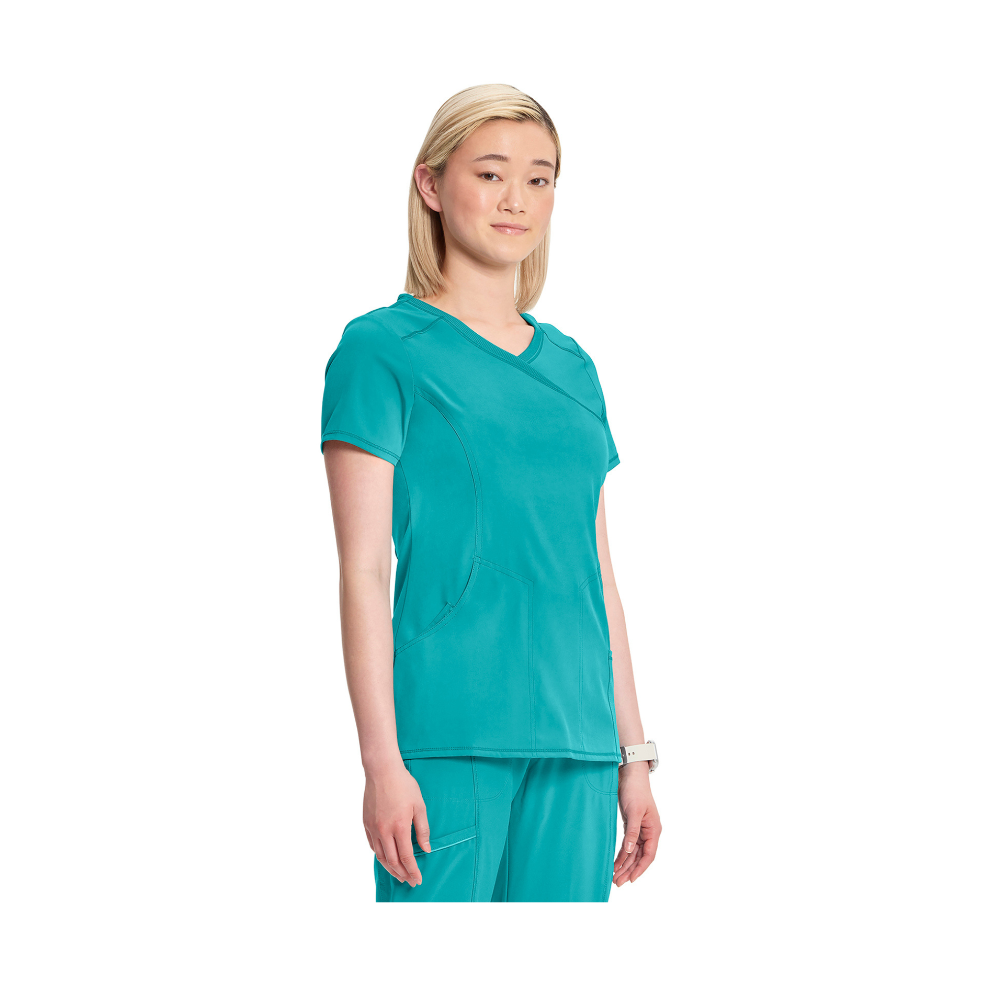 Ondres - Tunique médicale - Cache-coeur - 66 cm - Femme - Cherokee - Bleu Canard