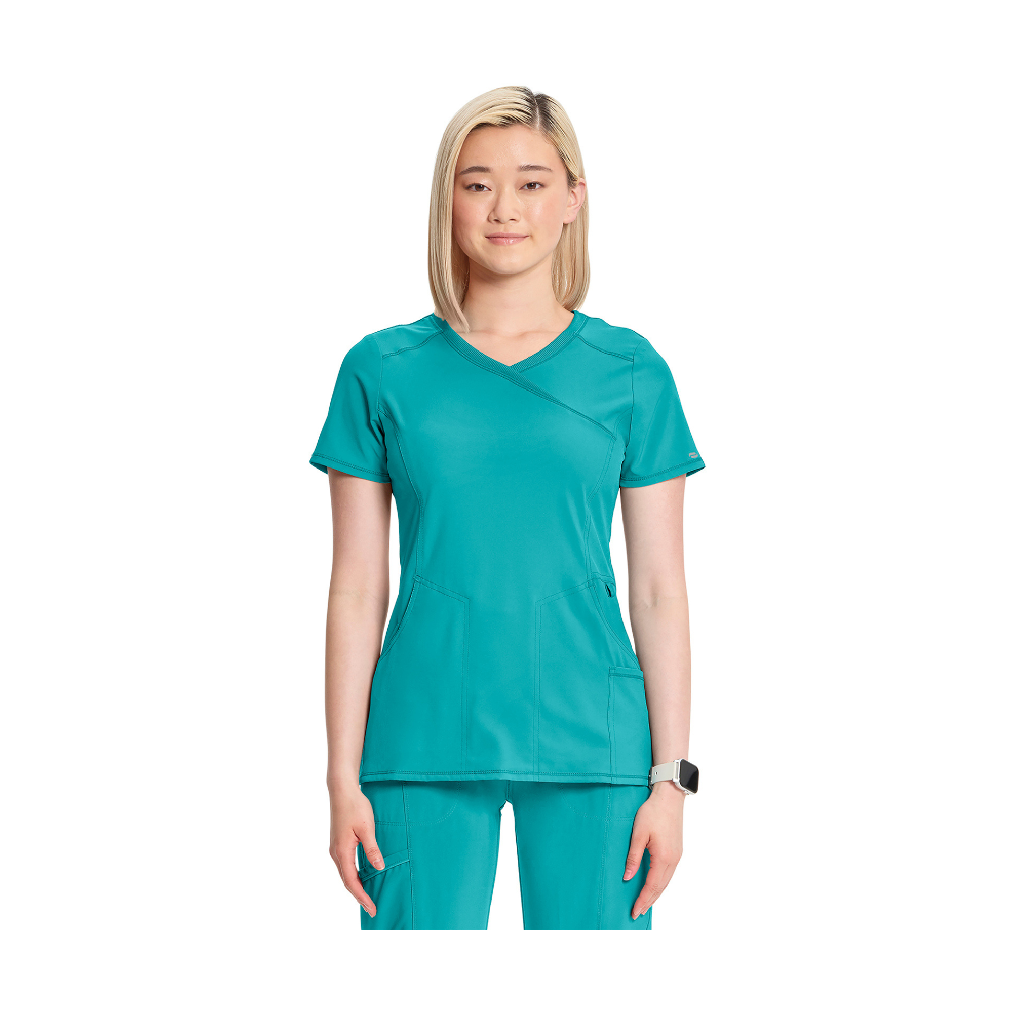 Ondres - Tunique médicale - Cache-coeur - 66 cm - Femme - Cherokee - Bleu Canard