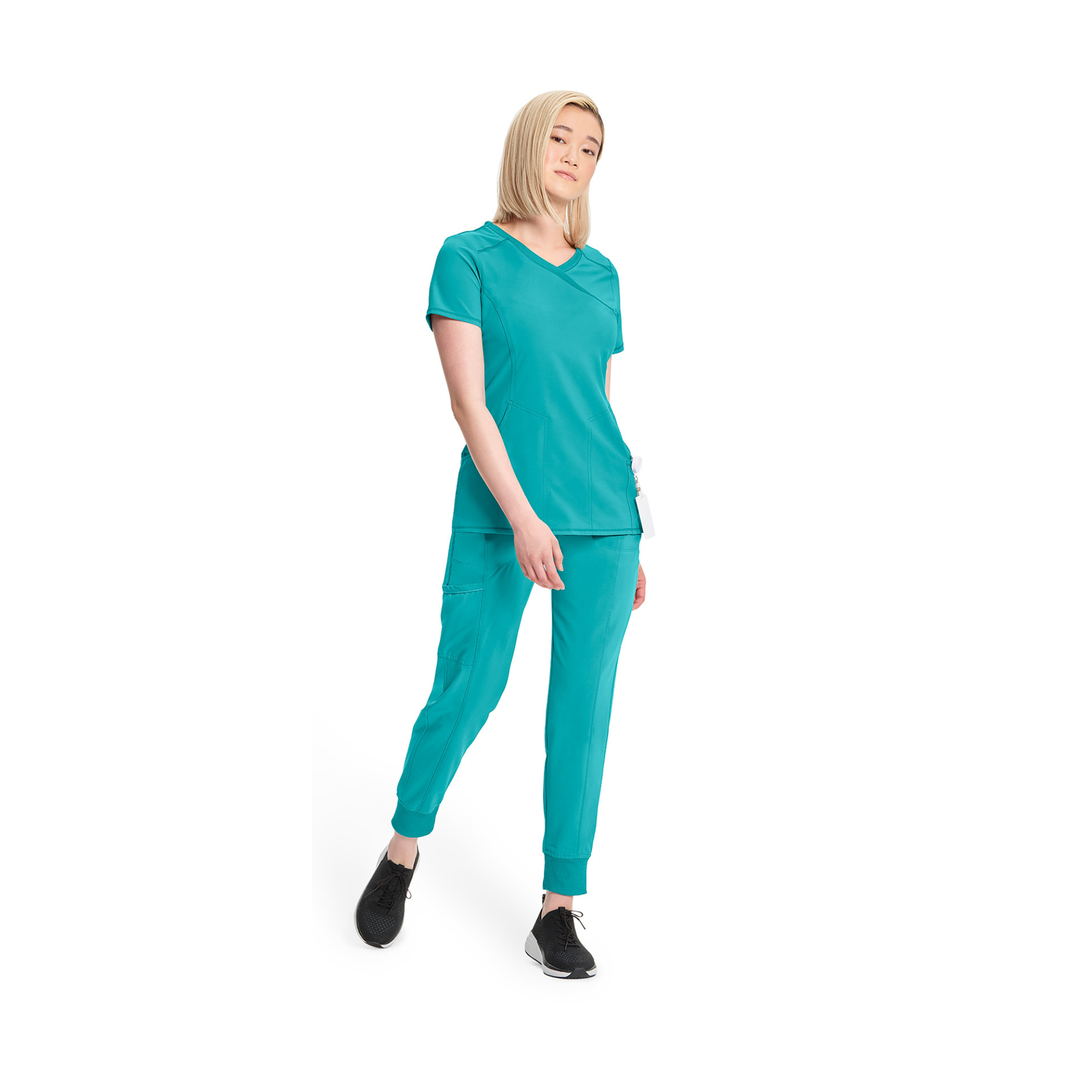 Ondres - Tunique médicale - Cache-coeur - 66 cm - Femme - Cherokee - Bleu Canard