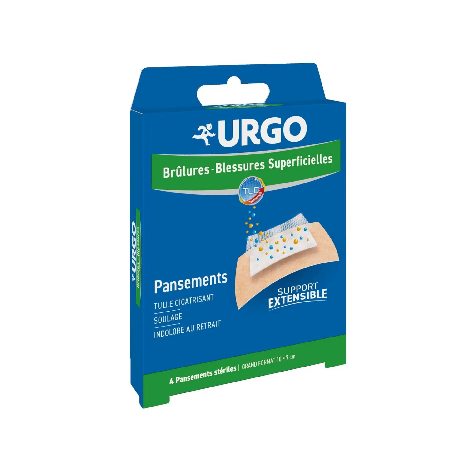Pansements extensibles - Brûlures-Blessures - Urgo Urgo 10x7-bte-de-4