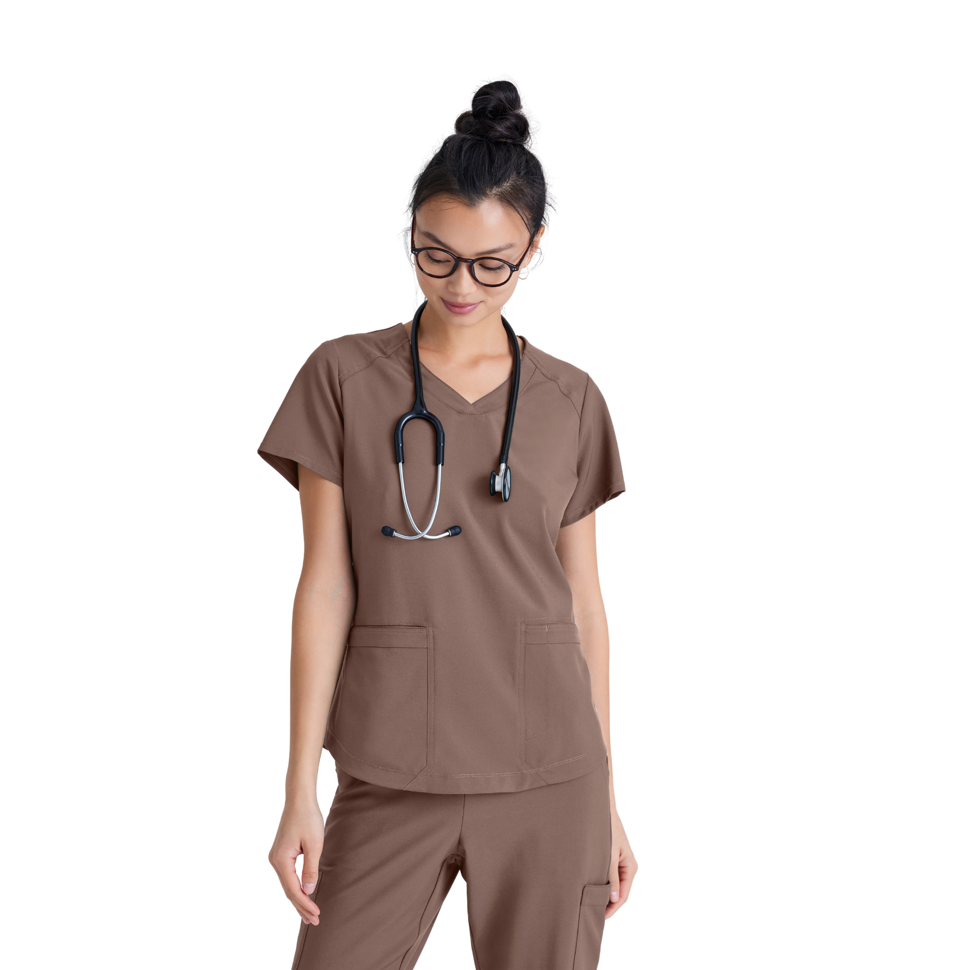 Rhythm Top - Tunique médicale classique et moderne - Femme - Grey’s Anatomy Evolve GREYS ANATOMY EVOLVE Bois flotté / XL