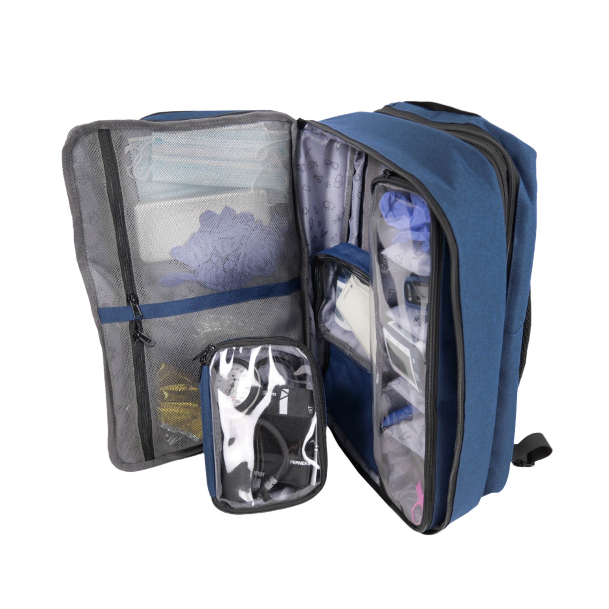 Sac à dos convertible médical OUESSANT - Marine / Noir - My Médical