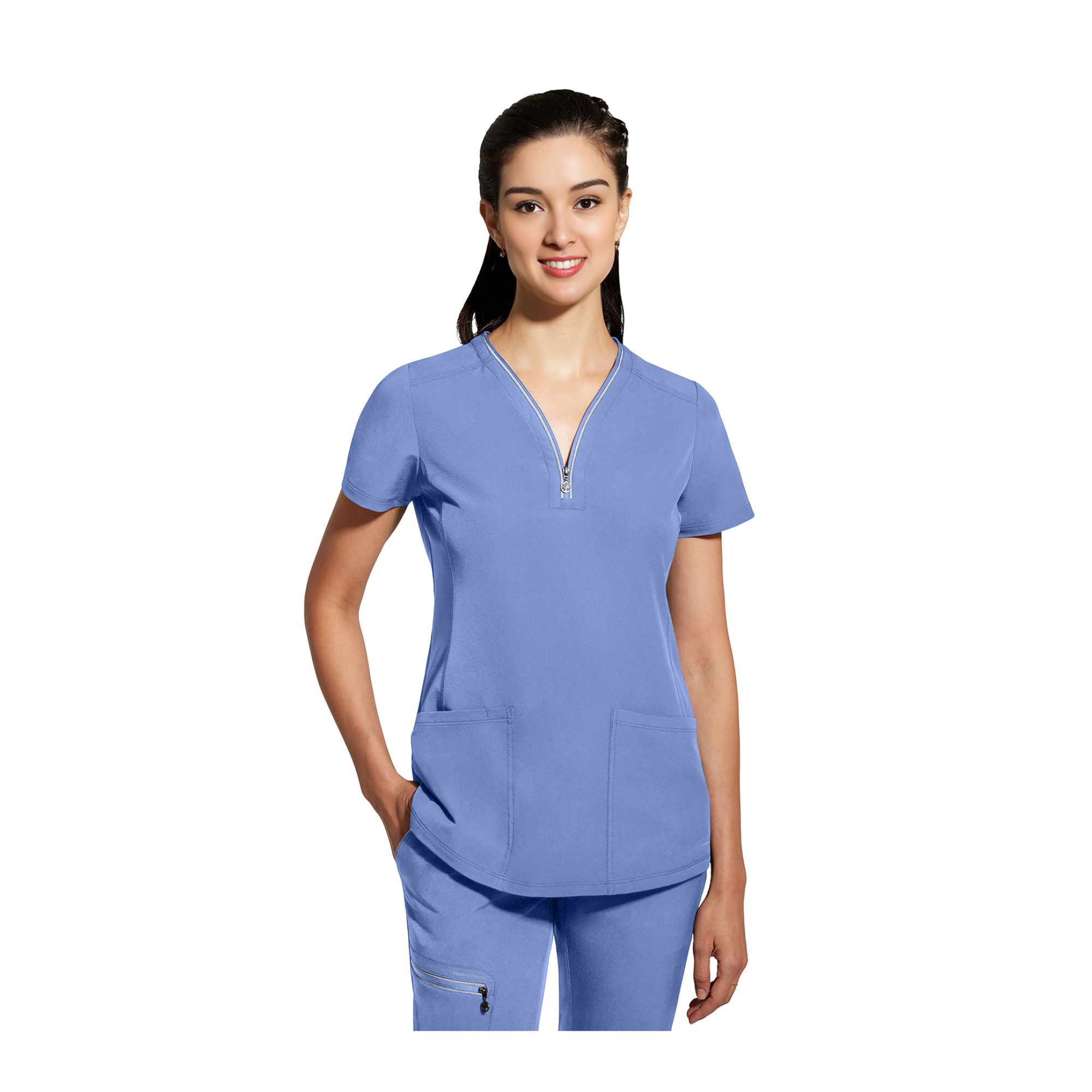 Sonia - Tunique col V zippé - Femme - Healing Hands Healing Hands