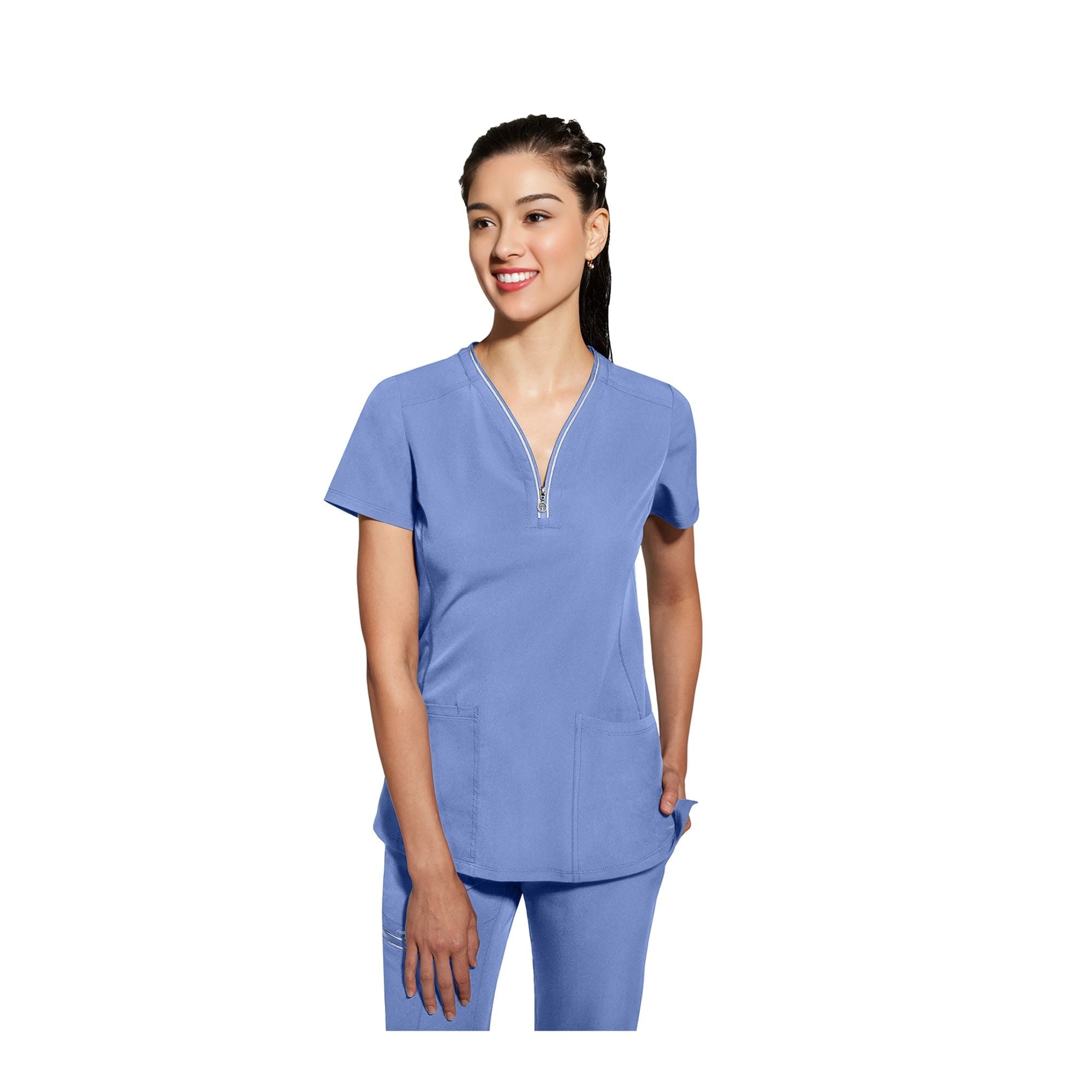 Sonia - Tunique col V zippé - Femme - Healing Hands Healing Hands