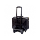 Mallette pour domicile Deluxe DOCTOR - Cuir Noir - Chariot à roulettes en option